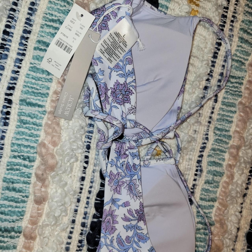 Floral Bikini Set in Purple and White - Picture 3 of 6
